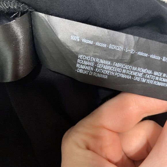 zara womens denim collection button down tank top blouse high low small - Picture 4 of 5